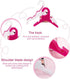 Pet Clothing Hanger, 10PCS Plastic Anti-Skid Rack for Small Animals (Pink, S)