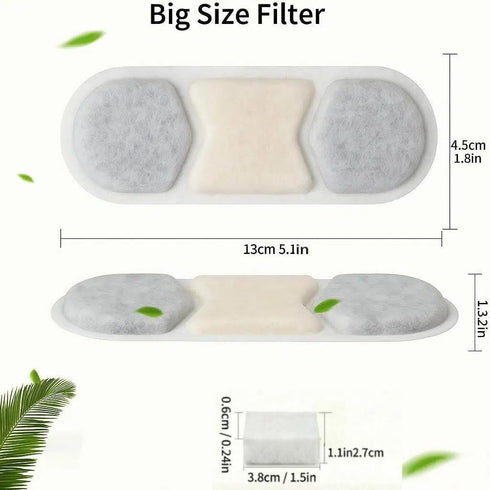 50 PCS/Set DYSJ0112L/3.2Gal Home(24 Filters+24 Sponge+2 Dog Fountain Filter Replacement for Zuqqony Water Fountain, Dog