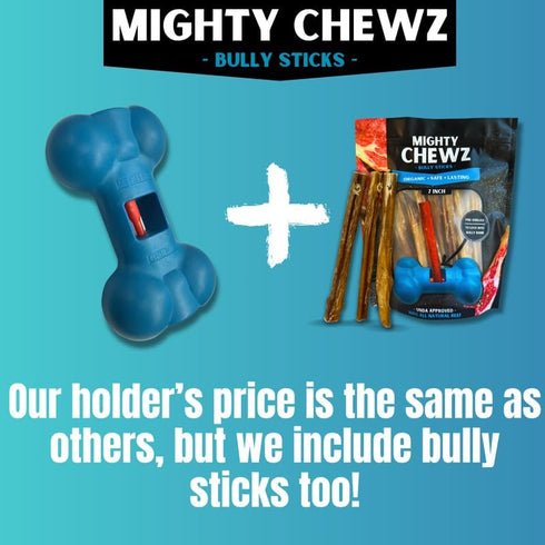 7" Standard Bully Sticks (10 Pack) with Safety Device - All Natural Pizzle Sticks, No Choking, Bully Stick Holder