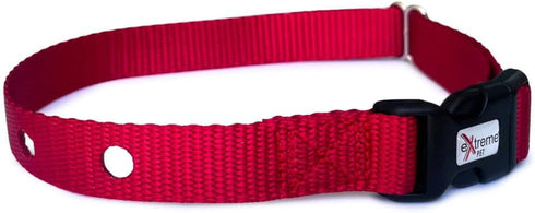 Heavy Duty Nylon Replacement Dog Collar Strap - Red, Compatible with Most Underground Electric Dog Fences