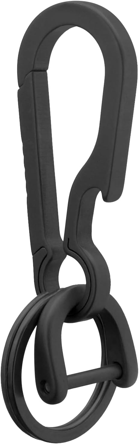 Titanium Carabiner Keychain Clip, Minimalist Key Clip EDC Quick Release Hooks for Everyday Use