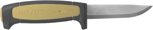 Morakniv Craftline Basic 511 High Carbon Steel Fixed Blade Utility Knife with Combi-Sheath, 3.6-Inch Blade