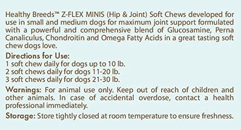 Healthy Breeds Boerboel Z-Flex Minis Hip and Joint Support Soft Chews 60 Count