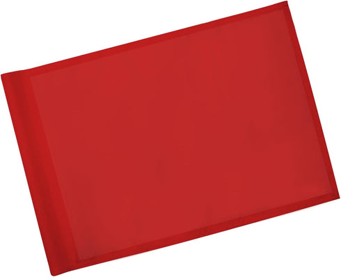 KINGTOP Golf Flag 20x14 Inch - Plain Red, 420D Nylon, Tube Inserted for Putting Green Flags