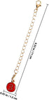 10pcs Backpack Beavorty Red Metal Number Charms Chain with Lobster Claw Clasp, Delicate Hanging Pendant for Handheld