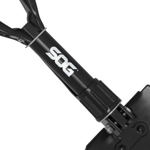 SOG Entrenching Tool, 18.25 Inch Folding Survival Shovel with Carry Case, Black