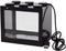 OMEM USB Mini Fish Tank, Desktop Micro-Landscape LED Aquarium Kit, Black