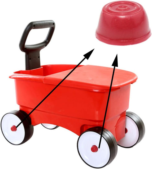 Radio Flyer Wheel Hubcap Replacement - Classic Station Wagon Plastic Cap for 1/4" Axle