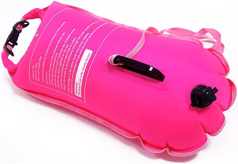 NuCamper Swim Buoy for Open Water Swimmers - Waterproof Dry Bag with Adjustable Waist Belt, Large Capacity 28L