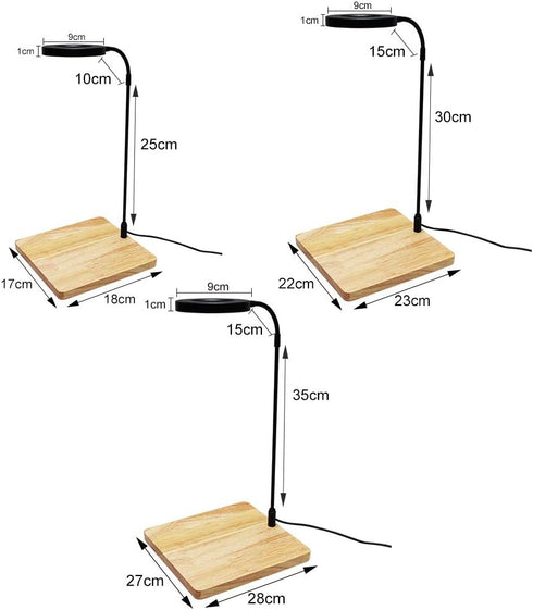 LED Aquarium Light 360 Degree Full Spectrum LED Light with Bamboo Board 10W Nano Fish Tank Light USB Powered Flat Nano Aquarium Light Bett a Fish Tank Light for Plant Growth by QWLWBU