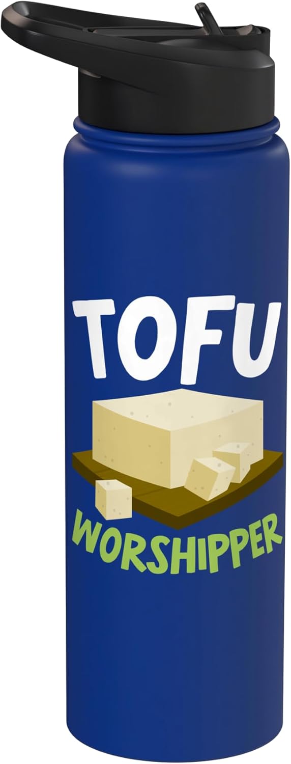 Tofu Lover Bean Curd Foodie SteMi Apparel Tofu Worshipper Foodie Bean Curd Tofu Lover Stainless Steel Insulated Water Bottle