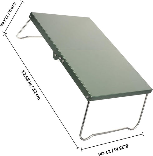 VICASKY Foldable Camping Table Portable Aluminum Alloy Picnic Side Table Stainless Steel Heat-Resistant Surface Outdoor