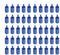 Saim 1 Inch Aquarium Air Stone Cylinder Bubbler Blue Bubble Diffuser Release Tool, Fish Tank Bubbler Air Pump Accessories for Aquariums Hydroponics Pack of 50