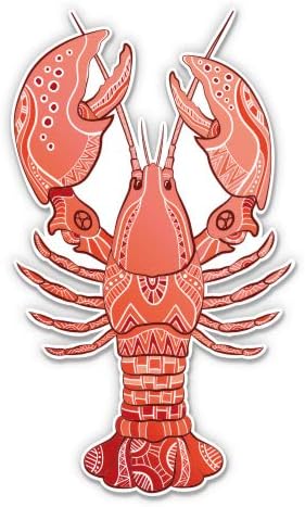 GT Graphics Express Lobster - 3" Vinyl Sticker - for Car Laptop Water Bottle Phone