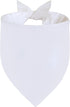 Agroon Blank Dog Bandanas White Large 1PCS, DIY Solid Cotton Scarf, Durable Triangle