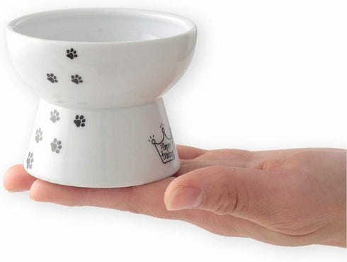 Necoichi Raised Stress Free Cat Food Bowl - Elevated, Backflow Prevention, Dishwasher/Microwave Safe, Mini
