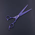 Professional Dog Grooming Scissor Kit - Purple Dragon 7.0 inch Hair Cutting, Curved & Chunker Shears with Bag