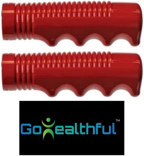 Hunt Wilde Grips, 3/4" Bicycle Handlebar Grips, 1 Pair Bundle with GoHealthful Fridge Magnet