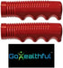 Hunt Wilde Grips, 3/4" Bicycle Handlebar Grips, 1 Pair Bundle with GoHealthful Fridge Magnet