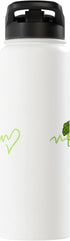 Broccoli Heartbeat Insulated Water Bottle for Broccoli Lovers - Stainless Steel