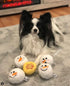 Midlee Snowball Fight Plush Dog Toy - 3"
