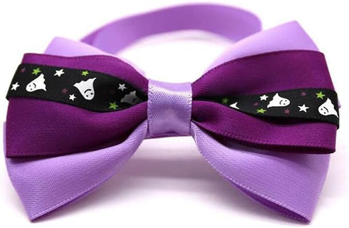 Halloween Dog Bow Ties, 10Pcs Adjustable Neckties for Small Medium Dogs, Pumpkin Skull Ghost Witch Pet Grooming