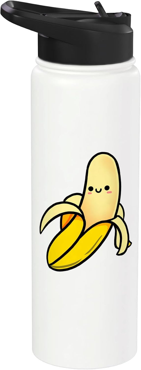 Kawaii Banana Design For Banana Lovers Kawaii Banana Stainless Steel Insulated Water Bottle