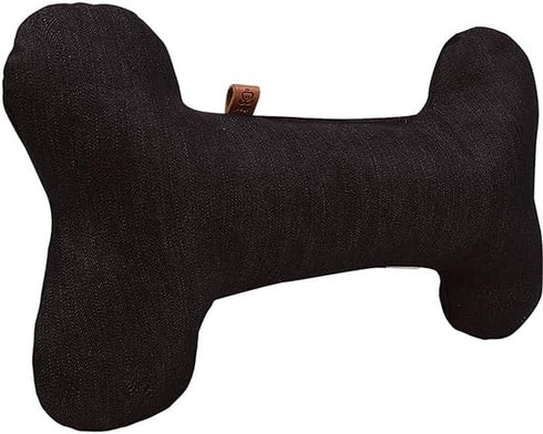Black Old School Dog Toy Bone