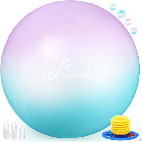 Sportneer Extra Thick Exercise Ball, 25.6'' Yoga Ball with Quick Pump, Anti-Burst Fitness Ball Chair