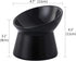 Black Small Ceramic Raised Cat Bowls, Tilted Elevated Food or Water Bowls, Stress Free, Backflow Prevention, Dishwasher and Microwave Safe, Lead & Cadmium Free