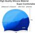 Silicone Swim Caps, 2 Pack Durable Comfortable Adult Swimming Cap for Women and Men, Short Hair Long Hair