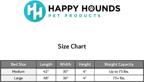 Happy Hounds Daisy Deluxe Supportive Sherpa Dog Bed, Large (48 x 36 in.), Red