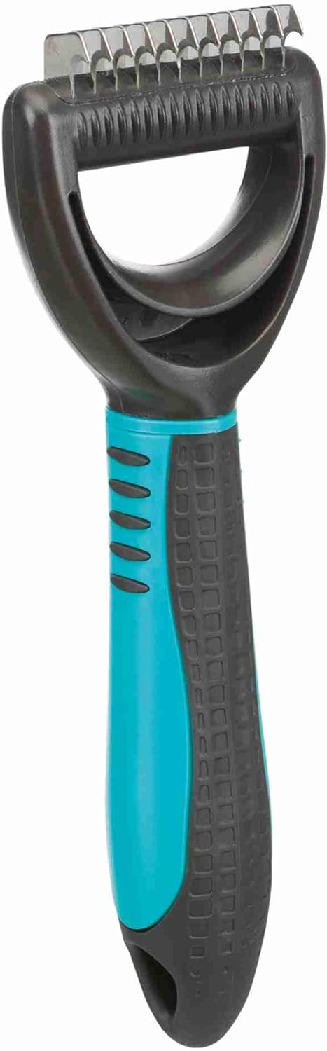 TRIXIE Pet Universal Grooming Rake, 2.5" x 7" for Cats and Dogs, Detangle and Thin