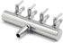 Stainless Steel Aquarium Fish Tank 4 Ways Air Flow Splitter Lever Control Valve