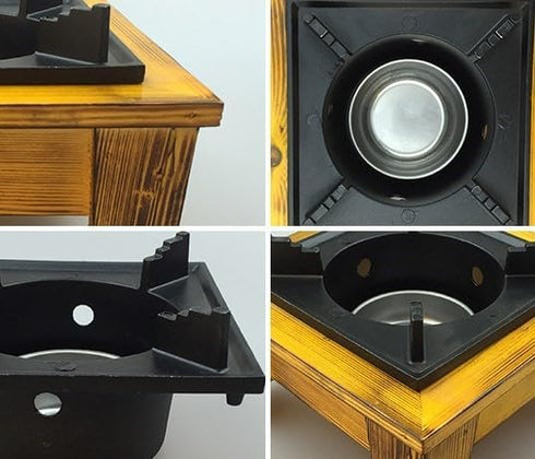 Jerliflyer Alcohol Wood Stove, Japanese Portable Stove for Outdoor Picnic, Soup Pot, Roasting Pan, Kettle