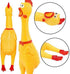 LEGEND SANDY Screaming Chicken Dog Toys,Yellow Rubber Squaking Chicken Toy Novelty and Durable Rubber Chicken for Dogs,Rubber Chickens Value 3 Pack