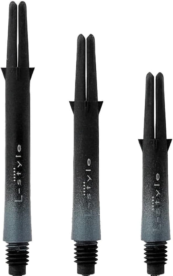 L-style Carbon Dart Shafts Locked Two Tone 190 Black/Silver