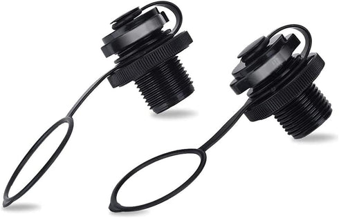 Inflatable Boat Air Valve, 2PCS Inflatable Boat Spiral Air Plugs for One-Way Inflation Replacement Screw