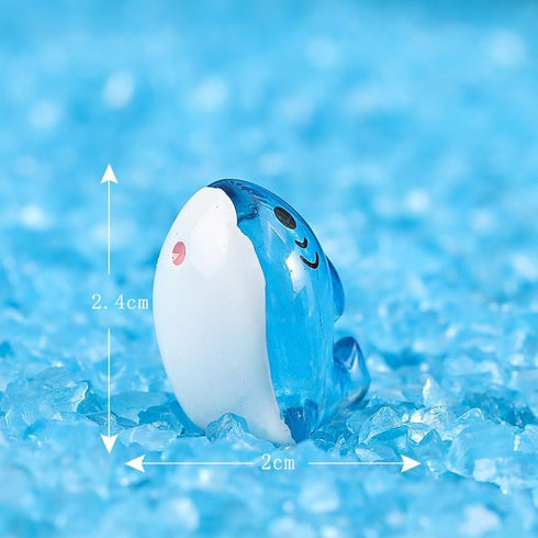 20Pcs Mixed Color Luminous Shark Ornaments, Cute and Naughty Aquarium Micro Landscape