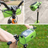 Waterproof Bicycle Handlebar Bag with Transparent Pouch and Adjustable Strap, High-capacity Cycling Front Pack (Green)