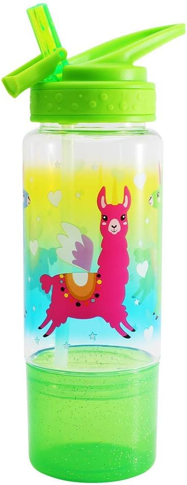 Home Tune 18oz Kids Water Drinking Sip Bottle - Tritan BPA Free, Flip Straw Lid, Lightweight, Leak-Proof Water Bottle