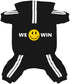 Cute Dog Hoodie Pajamas Tracksuit Coat for Winter, 4-Legs Black Clothing for Cat Puppy Small Medium Big Dogs (X-Small)