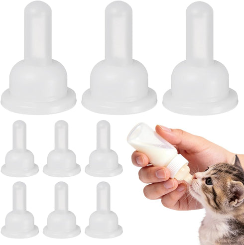 POPETPOP 40 Pcs Silicone Pet Feeding Nipple - Replacement Bottle Nipples for