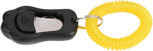 Yosoo Clicker Dog Training - Adjustable 3 Gears Pet Training Clicker with Wrist Strap for Cats and Birds (Black)