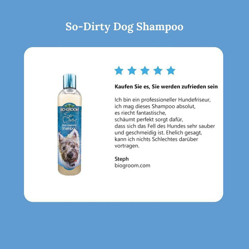 Bio-groom So-Dirty Dog Shampoo – Quick Rinse Pet Shampoo for Smelly Dogs, 12 fl oz