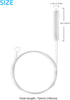 72 Inches Flexible Nylon Drain Brush for Cleaning Sunroof, Refrigerator, Aquarium Filter, White