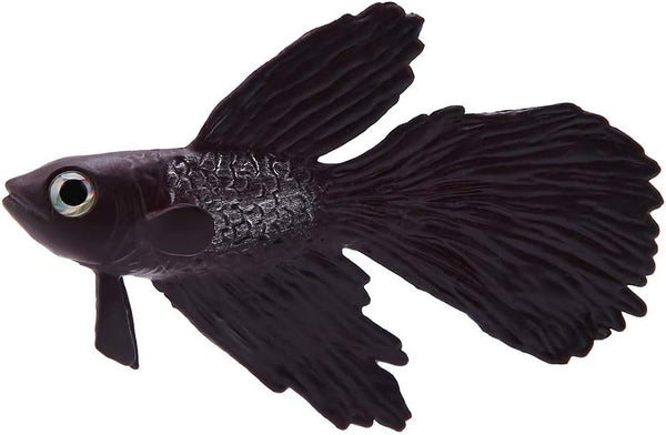 FTVOGUE Lifelike Brown Betta Fish Ornament, Silicone Artificial Funny Fish for Aquarium Decoration
