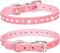 Puppy Dog Collar with Crystal Diamond Colorful Bling for Small Dog Cat Collars (XS, Pink)
