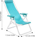 ARTIBETTER Folding Beach Chair Lightweight Portable Lounge Chair with Breathable Design and Stable Support for Outdoor