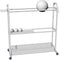 niffgaff Basketball Stand Storage Rack Outdoor, 4-Layer Training Rolling Ball Organizer with
